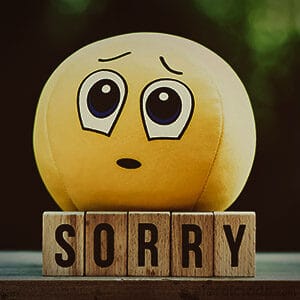 Carita de disculpa en inglés