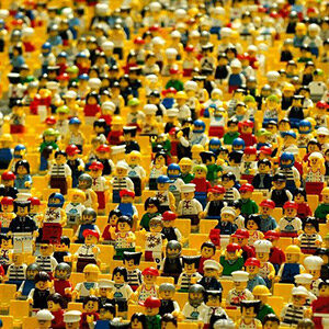 Muchas personas hechas de lego
